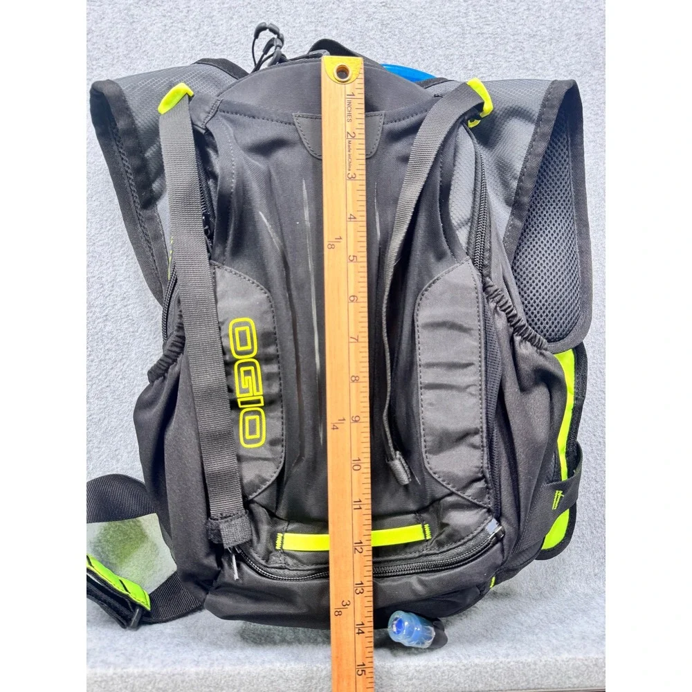 OGIO Hydration Backpack Black Neon Yellow 2.0L Reservoir Moto Hiking Bag